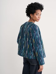 Seasalt Cornwall Blue 100% Cotton Samson Hill Quilted Jacket - Image 2 of 5
