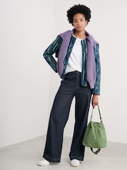 Seasalt Cornwall Blue 100% Cotton Samson Hill Quilted Jacket - Image 3 of 5