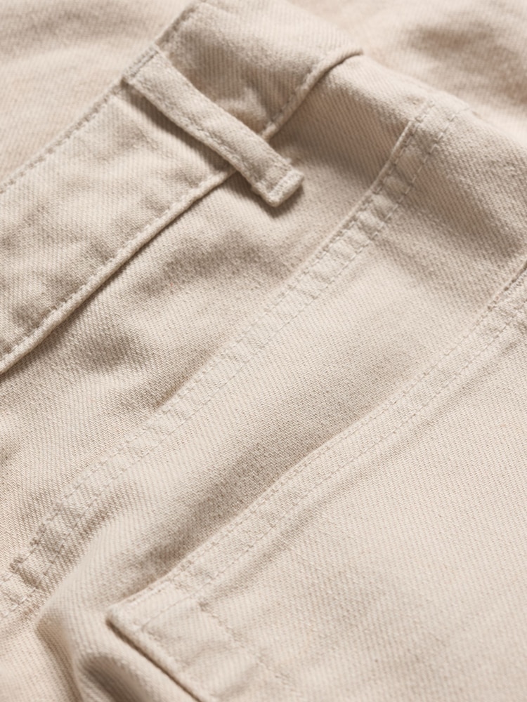 Seasalt Cornwall Natural 100% Cotton Towan Barrel Leg Jeans - Image 5 of 5