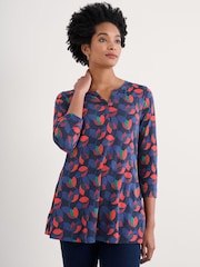 Seasalt Cornwall Blue Multi Risso Jersey Top - Image 1 of 5