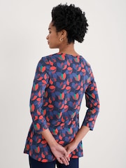 Seasalt Cornwall Blue Multi Risso Jersey Top - Image 2 of 5