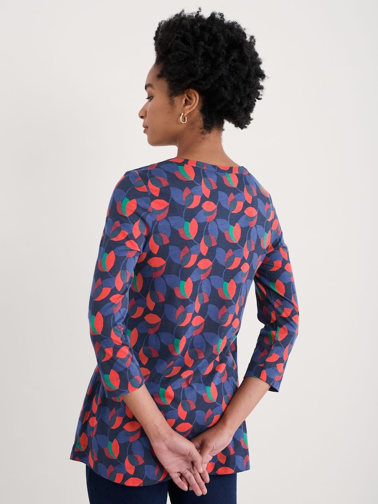 Seasalt Cornwall Blue Multi Risso Jersey Top - Image 2 of 5