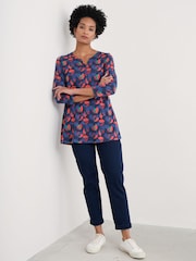 Seasalt Cornwall Blue Multi Risso Jersey Top - Image 3 of 5