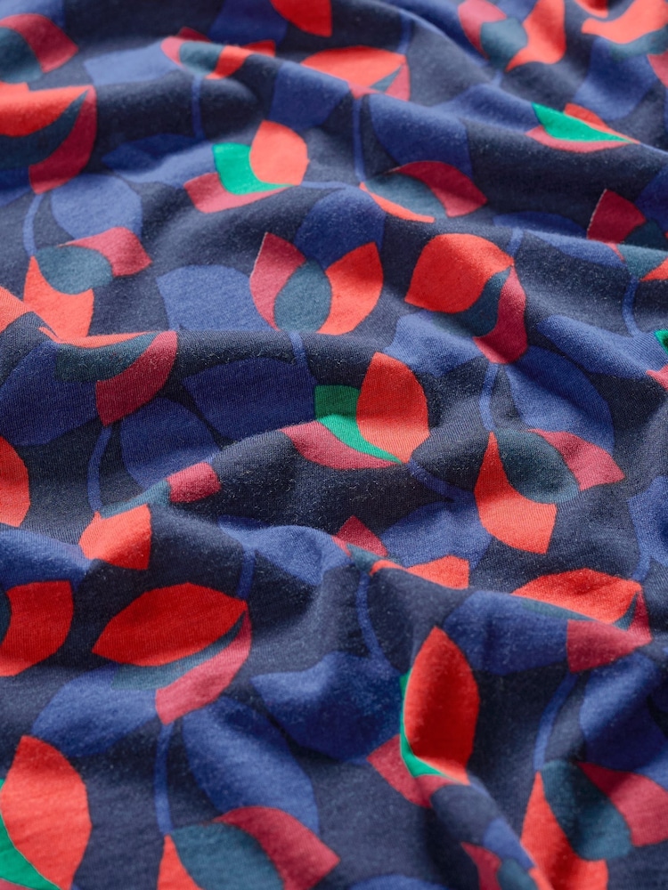 Seasalt Cornwall Blue Multi Risso Jersey Top - Image 5 of 5