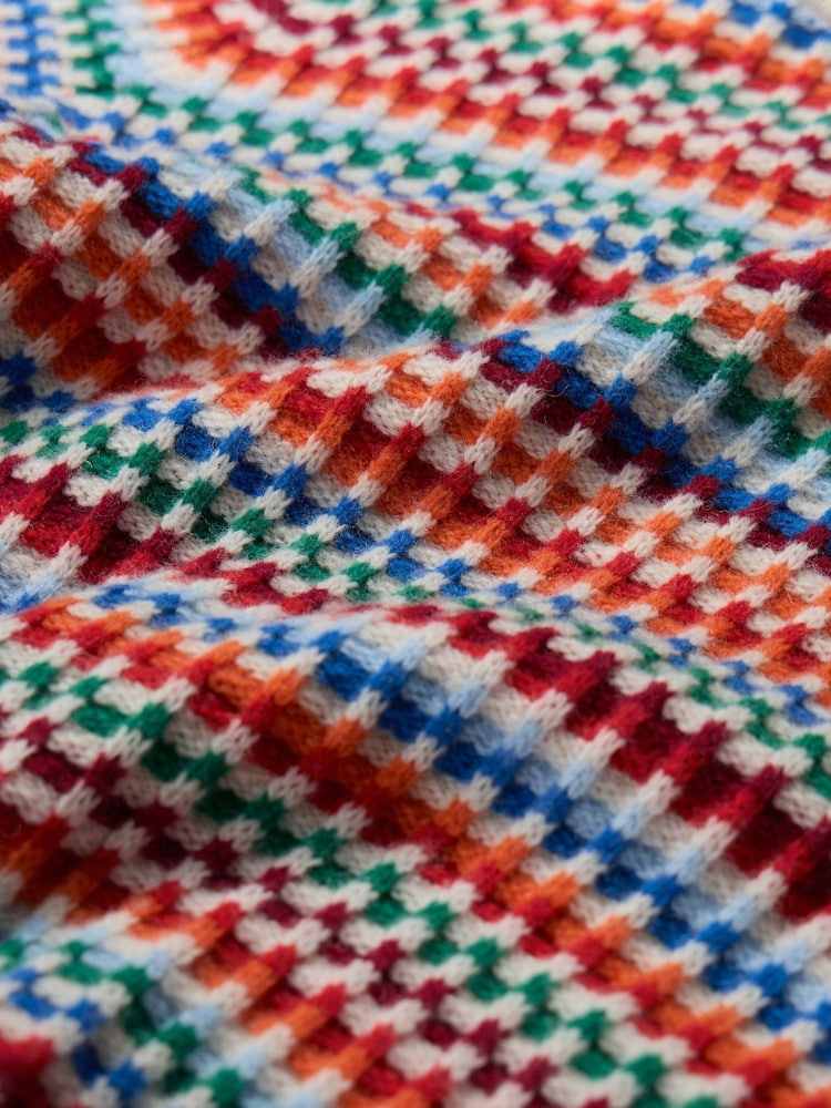 Seasalt Cornwall Red/Blue Multi Wall Penny Merino Dress - Image 5 of 5