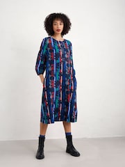 Seasalt Cornwall Black Multi Sea Call A-line Dress - Image 1 of 5