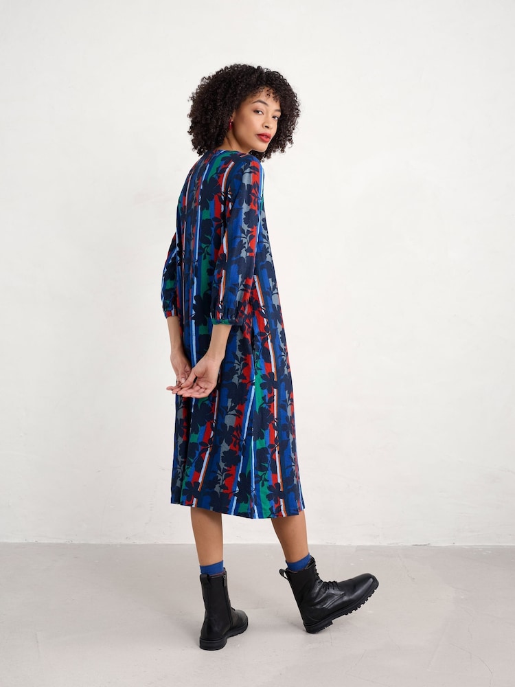 Seasalt Cornwall Black Multi Sea Call A-line Dress - Image 2 of 5
