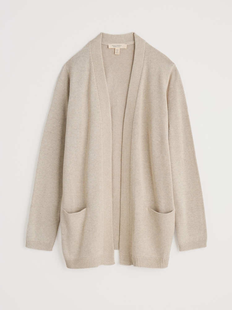 Seasalt Cornwall Natural Riverboat Long Cardigan - Image 4 of 5