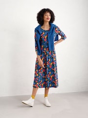 Seasalt Cornwall Blue Tall Chateaux Half Sleeve Maxi Dress - Image 1 of 5