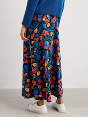 Seasalt Cornwall Black Multi Rose Ankle-Length Skirt - Image 2 of 5