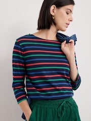 Seasalt Cornwall Black 100% Cotton Multi Sailor Top - Image 2 of 5