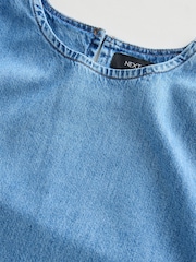 Mid Blue Denim T-Shirt Mini Dress - Image 6 of 8