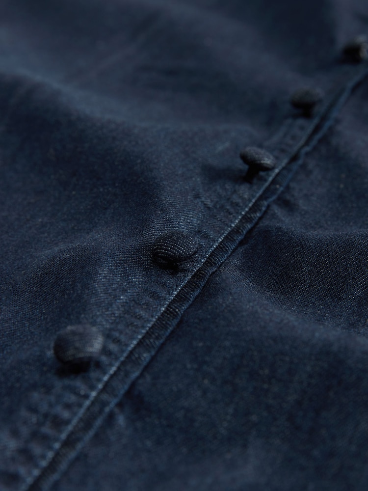 Rinse Oriental Denim Midi 100% Cotton Dress - Image 3 of 3