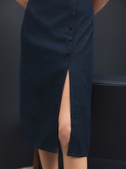 Lavado - Mandarin Collarless Denim Dress - Imagen 4 de 7
