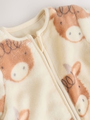 Cream Hamish the Cow 2.5 TOG Fleece Baby Sleep Bag - Image 4 of 7
