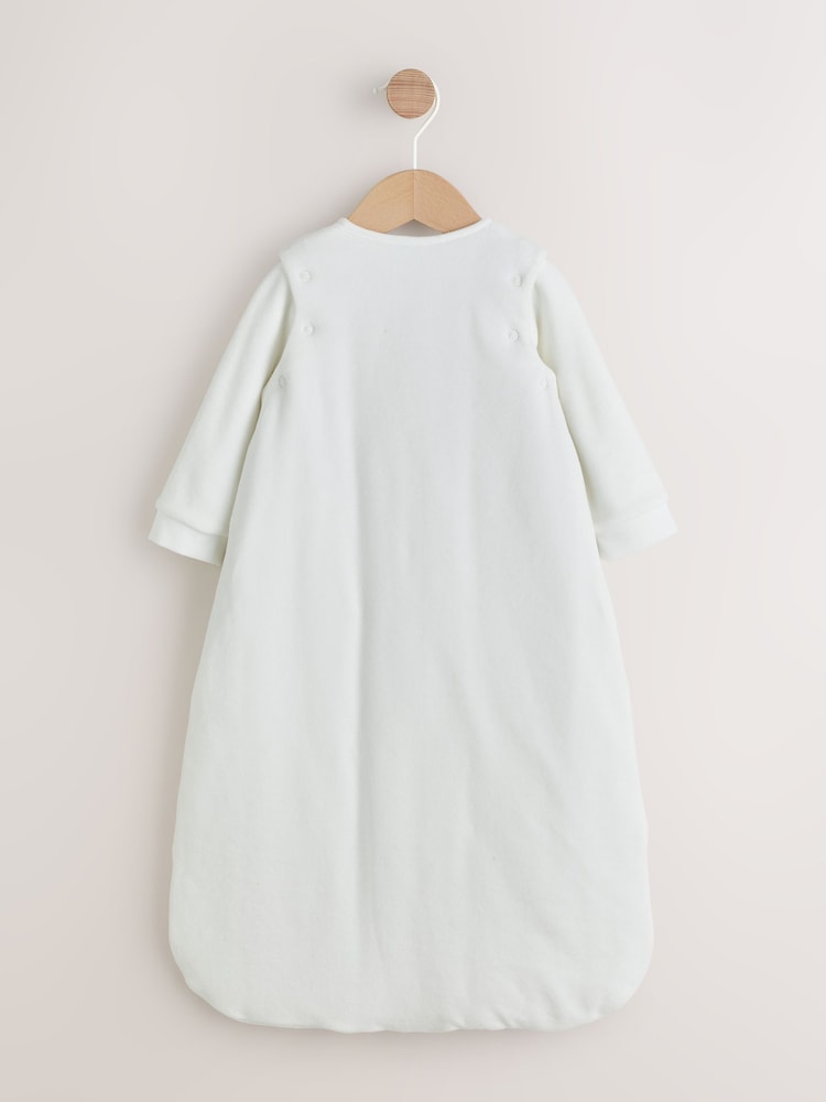 White Bear Velour 2.5 TOG Removable Sleeve Baby Sleep Bag - Image 2 of 9