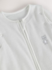 White Bear Velour 2.5 TOG Removable Sleeve Baby Sleep Bag - Image 6 of 9