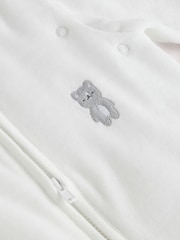 White Bear Velour 2.5 TOG Removable Sleeve Baby Sleep Bag - Image 7 of 9