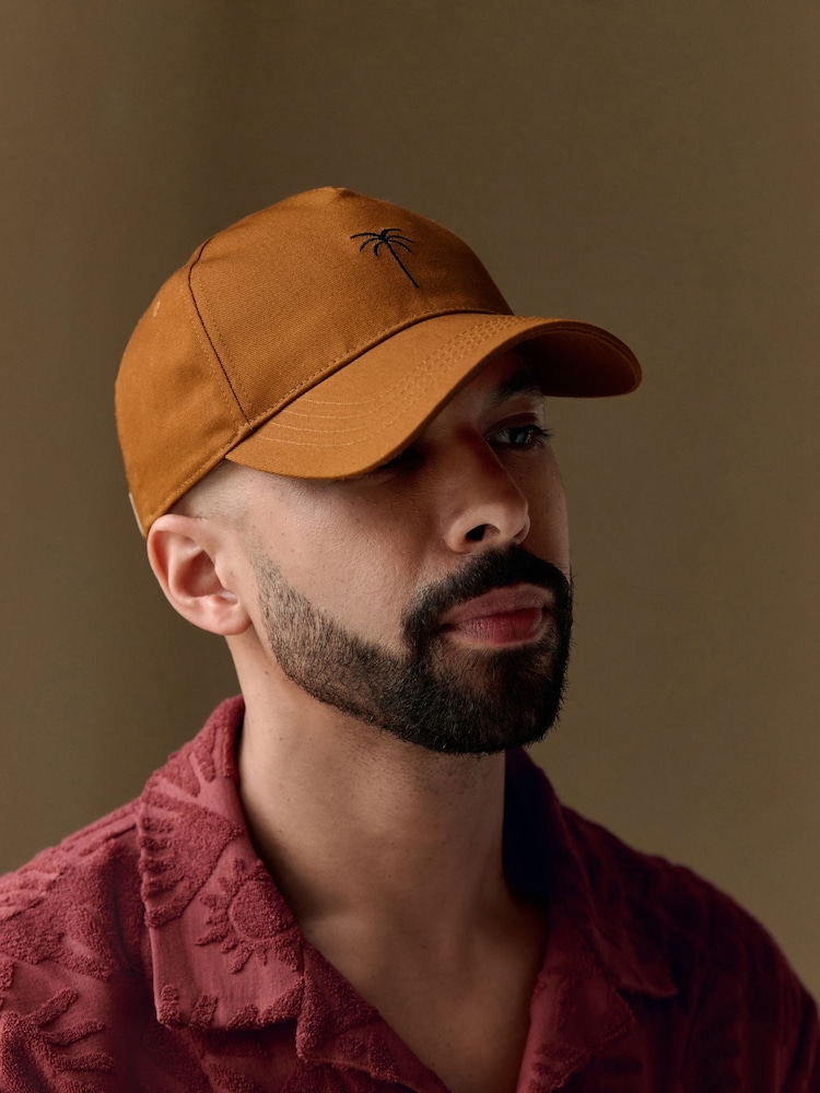 Rust Ecru Embroidery Cap 2 Pack - Image 2 of 4