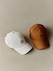 Rust Ecru Embroidery Cap 2 Pack - Image 4 of 4