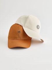 Rust Ecru Embroidery Cap 2 Pack - Image 5 of 8