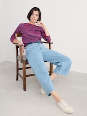 Seasalt Cornwall Red 100% Organic Cotton Multi Sailor Top - Image 1 of 5