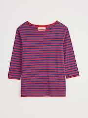 Seasalt Cornwall Red 100% Organic Cotton Multi Sailor Top - Image 4 of 5