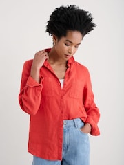 Rojo - Seasalt Cornwall Hazel Branch 100% Linen Shirt - Imagen 1 de 5