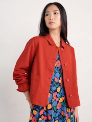Seasalt Cornwall Orange Coombe Lane Jacket Dark Cinnamon - Image 1 of 5