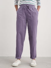 Seasalt Cornwall Purple 100% Cotton Dayby Corduroy Trousers - Image 1 of 5