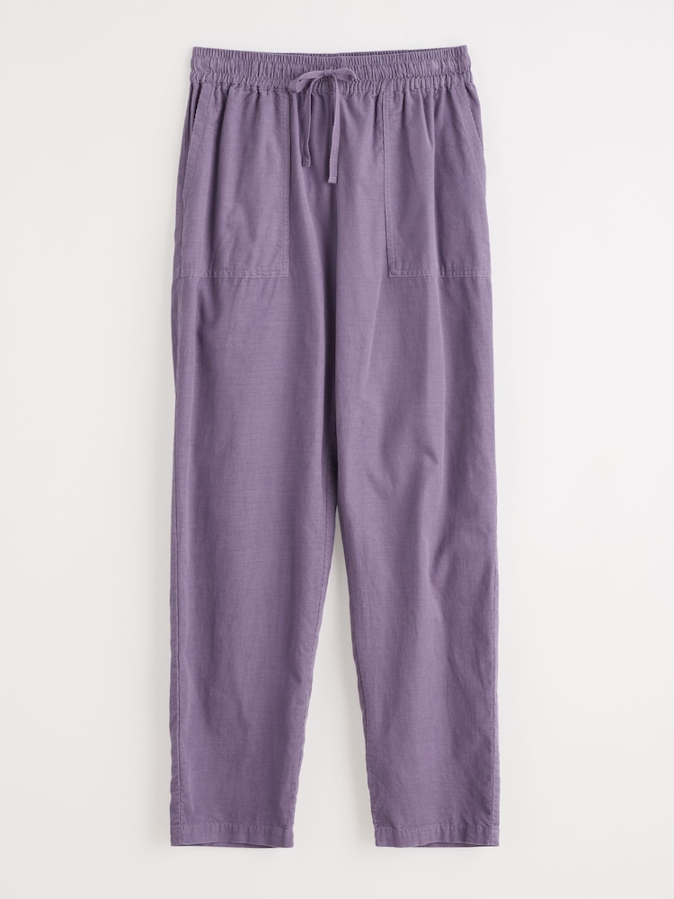 Seasalt Cornwall Purple 100% Cotton Dayby Corduroy Trousers - Image 4 of 5