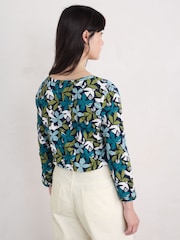 Seasalt Cornwall Waterflow Printed 100% Cotton Top - Imagen 2 de 5