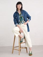 Seasalt Cornwall Waterflow Printed 100% Cotton Top - Imagen 3 de 5