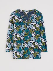 Seasalt Cornwall Waterflow Printed 100% Cotton Top - Imagen 4 de 5