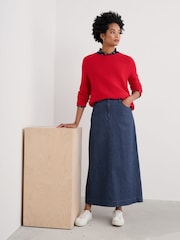 Seasalt Cornwall Red Makers 100% Cotton Jumper - Image 1 of 5