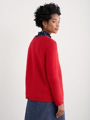 Seasalt Cornwall Red Makers 100% Cotton Jumper - Image 2 of 5