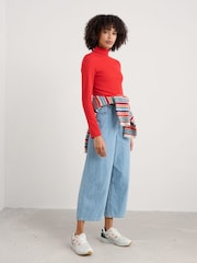 Seasalt Cornwall Red Hazel Rib Top in Jersey - Image 3 of 5