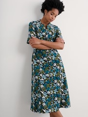 Seasalt Cornwall Blue Wightwick Denim 100% Organic Cotton Midi Dress - Image 1 of 5