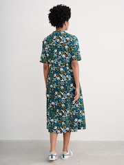 Seasalt Cornwall Blue Wightwick Denim 100% Organic Cotton Midi Dress - Image 2 of 5