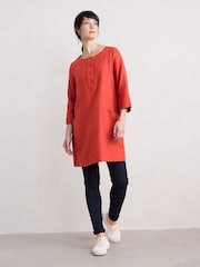 Seasalt Cornwall Orange Lighthouse Rock 3/4 Sleeve Tunic - Image 3 of 5