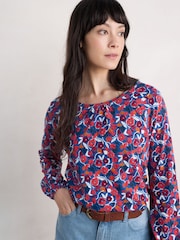 Seasalt Cornwall Sand Bar 100% Cotton Jersey Top - Image 1 of 5