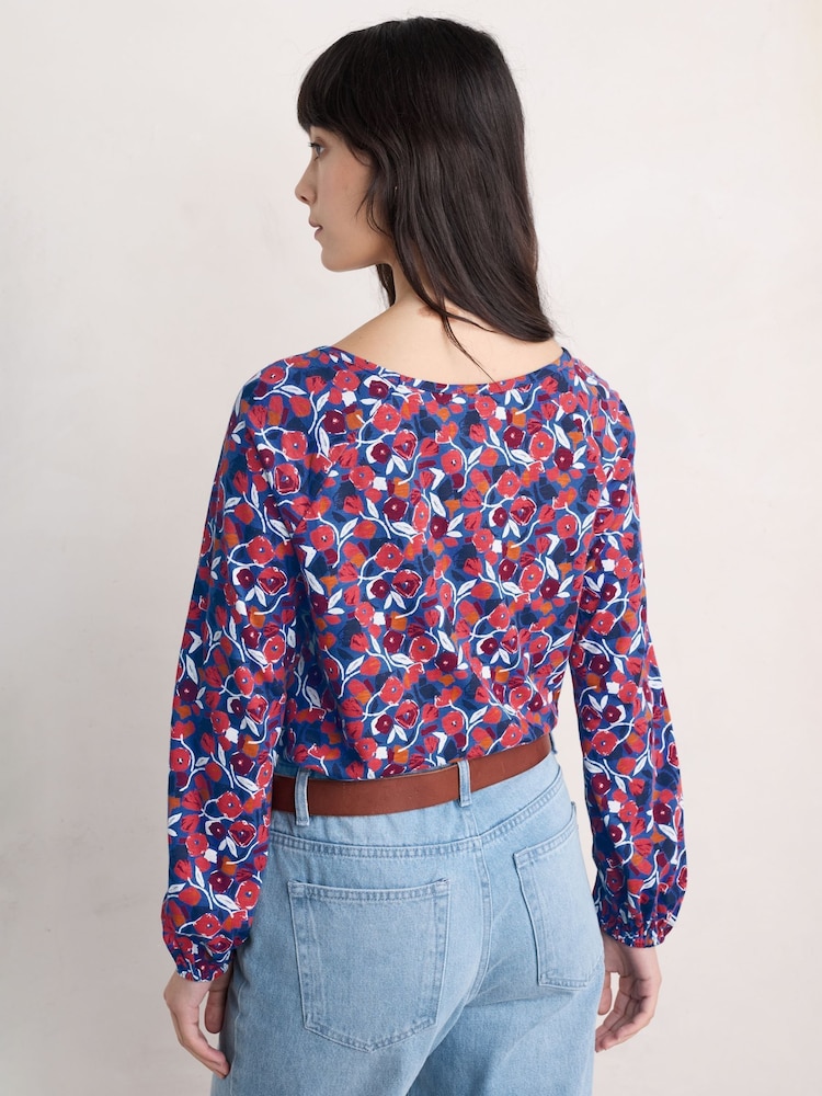 Seasalt Cornwall Sand Bar 100% Cotton Jersey Top - Image 2 of 5