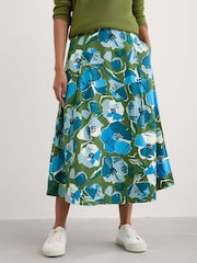 Seasalt Cornwall Swallow Hill Printed A-Line Skirt - Image 1 of 5