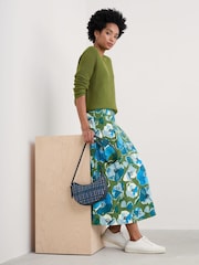 Seasalt Cornwall Swallow Hill Printed A-Line Skirt - Image 3 of 5