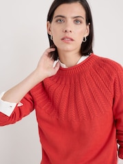 Seasalt Cornwall Red Stone Chat 100% Organic Cotton Jumper - Image 3 of 5