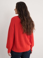 rdeča - Seasalt Cornwall Winding Creek 100% Cotton Knit Cardigan - Slika 2 iz 5