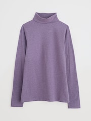 Seasalt Cornwall Purple Landing Roll Neck Top - Image 4 of 5