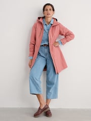 Seasalt Cornwall Pink Petite Coverack Waterproof Coat - Image 1 of 5