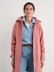 Seasalt Cornwall Pink Petite Coverack Waterproof Coat - Image 3 of 5