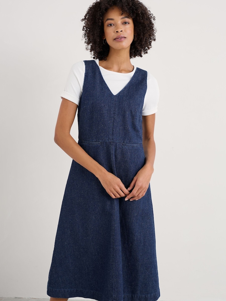 Seasalt Cornwall Blue Tall Audrey Dress - Image 1 of 5 Seasalt Cornwall Blue Tall Audrey Dress - Image 1 of 5